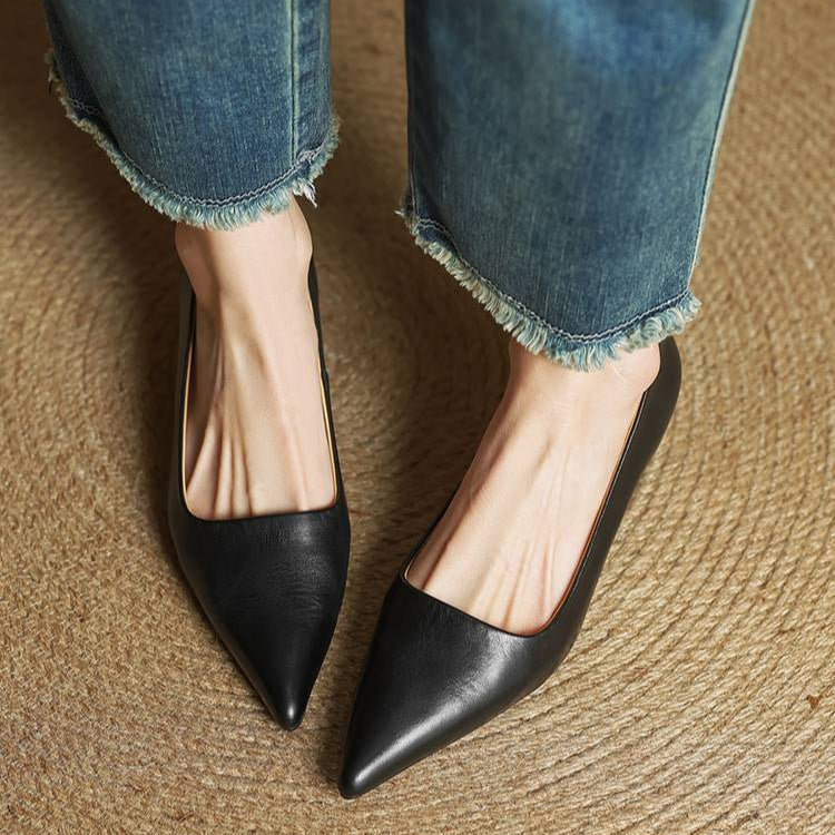 Chaussures à talons en cuir véritable de qualité Anok