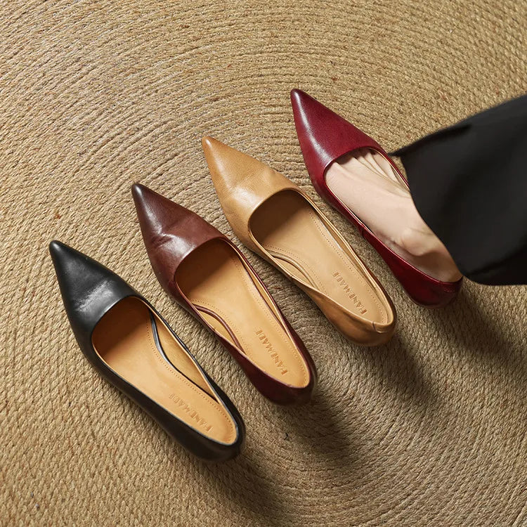 Chaussures à talons en cuir véritable de qualité Anok