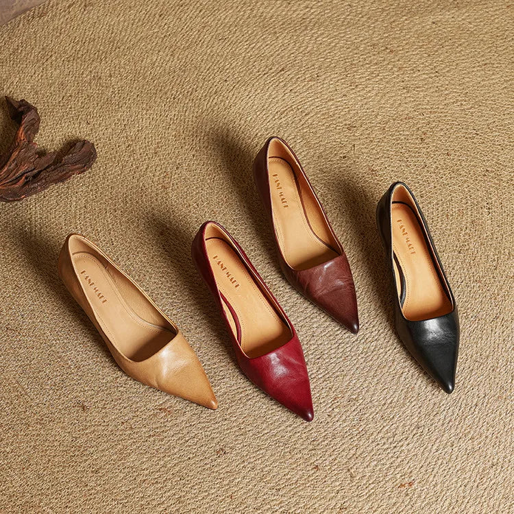 Chaussures à talons en cuir véritable de qualité Anok